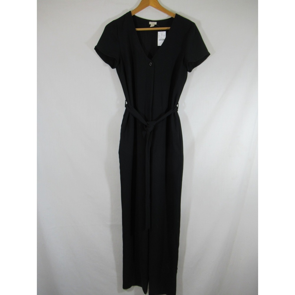 NEW J. Crew Short Sleeve Jumpsuit Women Size 2 Black Romper